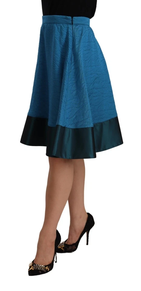 RED VALENTINO Skirt Blue High Waist A-line Pleated Knee Length IT40/US6/S $400 - Image 2 of 4