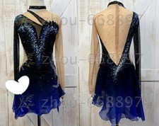 Figure Skating Dress Ice Skating Dress Competition Skating Wear black dyeing