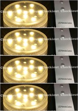 4 Warm White 10 LED Submersible Waterproof Wedding Vase Base Light Floral Remote