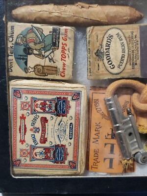 tobacco 1800s Collection of late 1800's Early 1900's Tobacco Related Items Flint Gum Chew  RARE