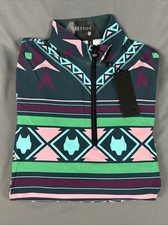 Greyson Golf Pullover Sequoia Ghostwolf Print 1/4 Zip Medium Multicolor NWT 200