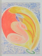 August Linder/ Mischtechnik auf Papier / monogrammiert von 1976 / 549