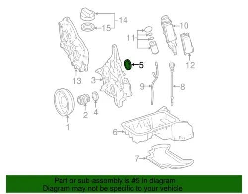 Retenedor de sello principal trasero original Mercedes-Benz 272-010-06-14 Foto 2 de 2