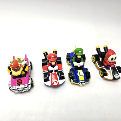 Hot Wheels Nintendo Super Mario Kart Cart Lot 4 Mattel Luigi Bowser Shy guy