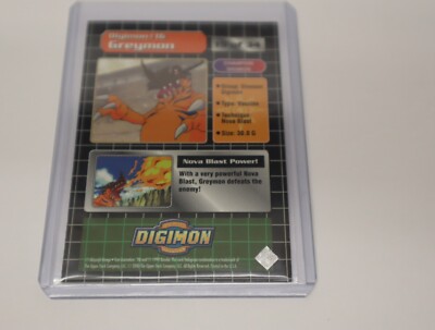 Greymon #16 HOLO Digimon Card 1999 DP420 19 of 34 Champion | eBay