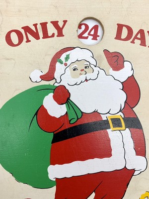 VINTAGE Spinning Wood Advent Calendar Days Till Christmas Wall Sign Santa Tree | eBay vintage-spinning-wood-advent-calendar-days-till-christmas-wall-sign-santa-tree-ebay