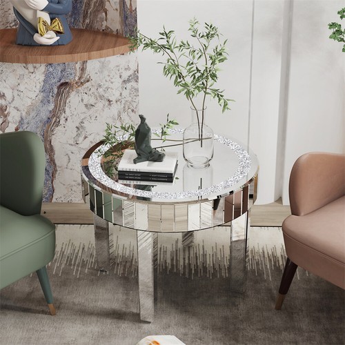 Drawer Mirrored Nightstand Side End Table Bedside Table for Bedroom Living Room - 第 14/37 張圖片
