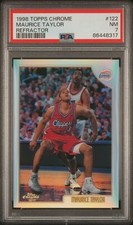 1998 TOPPS CHROME REFRACTOR #122 MAURICE TAYLOR PSA 7