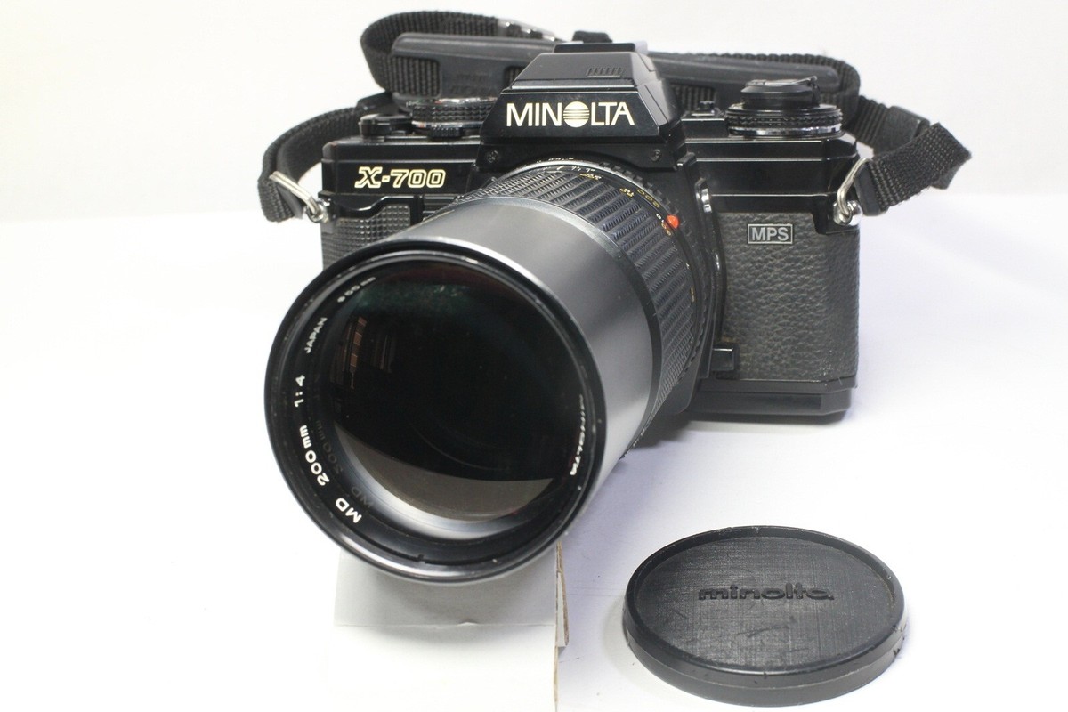 Minolta New X-700 MPS Film Camera + MD 200mm F/1.4 MF