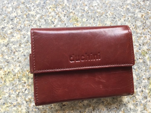 Duchini Men's best quality leather wallet in mahogany colour 125x94x30mm - Picture 2 of 6