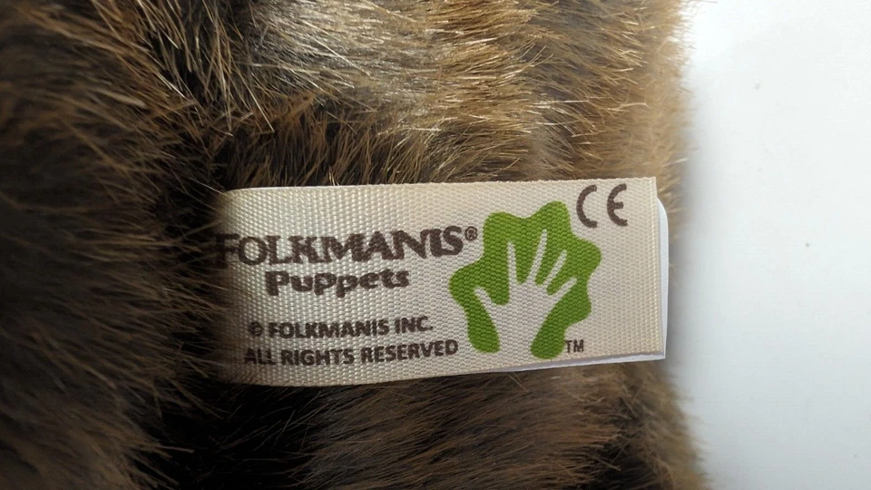 Folkmanis Sitting Dog Full Body Hand Puppet 15" Puppy Brown Toy Stuffed Animal - Image 3 of 4