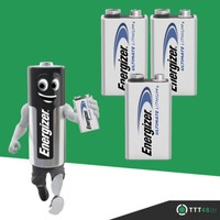 3 X Energizer Ultimate Lithium 9V Block E-Block 6FR22 Batteria - Rilevatore Di Fumo