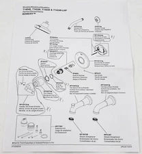 [Parts] Delta Bowery T14048-PN Single Function Pressure Balanced Shower Trim