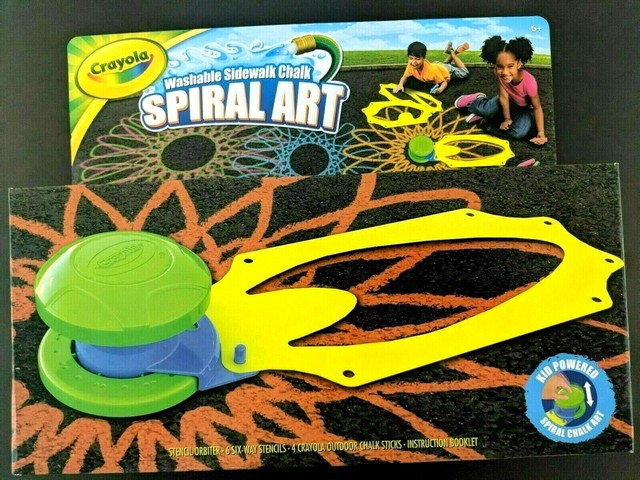 Crayola Washable Sidewalk Chalk Spiral Art Kit 12piece Outdoor Toy for