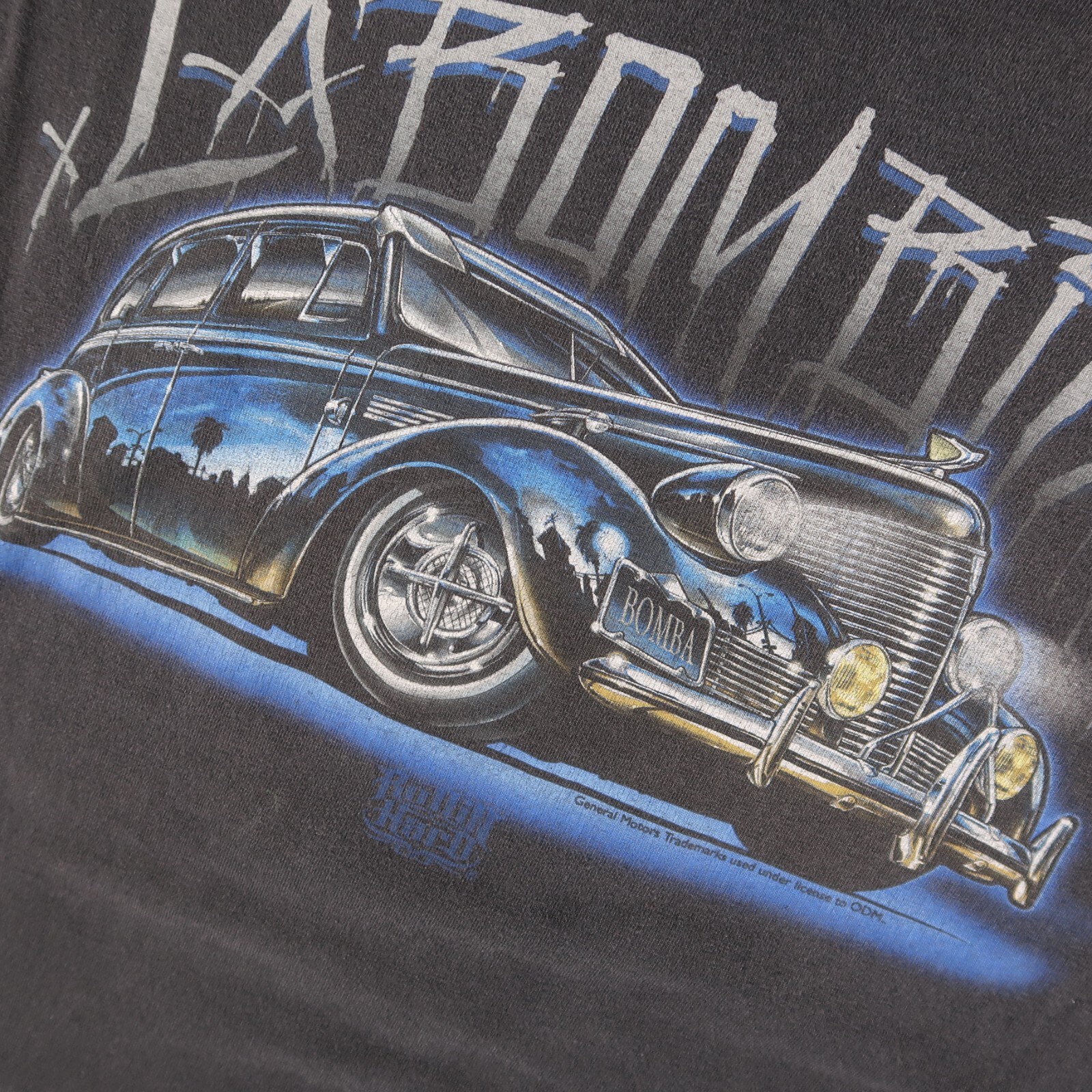 VTG ODM Rollin Hard Shirt Adult 2XL XXL Black Chevy La Bombita Chicano Tee