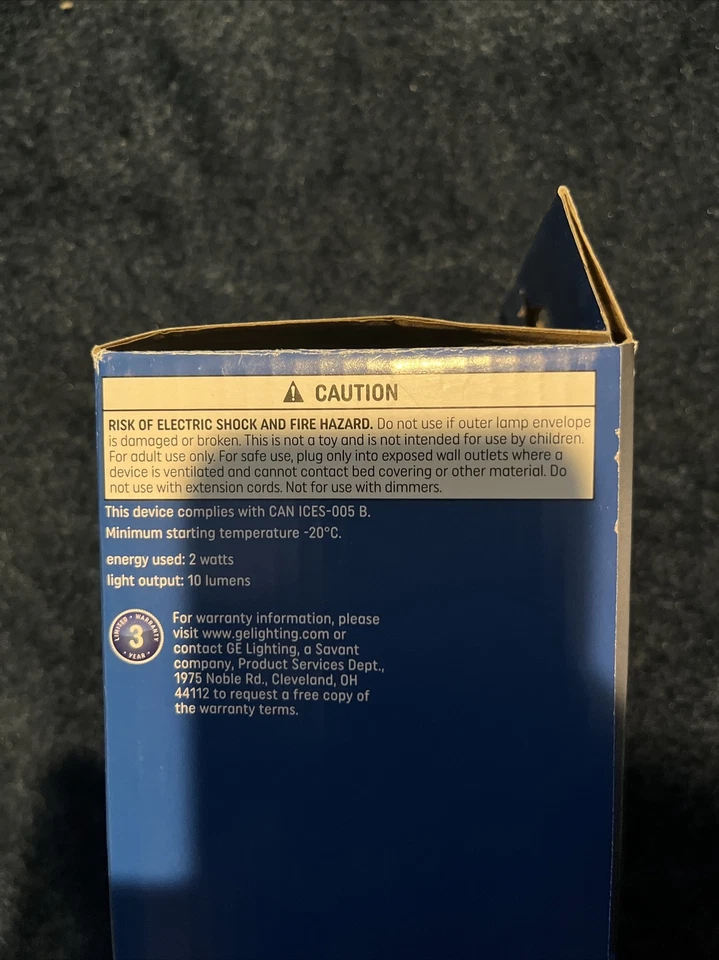 GE LED Night Light Himalayan Salt Design Energy Efficient 9-Color Options NIB - Image 2 of 3