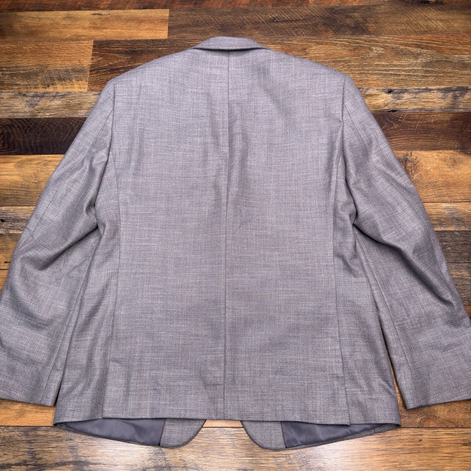 Van Heusen Flex Slim Fit Sport Coat 38 Short Gray Stretch Blazer - Image 2 of 4