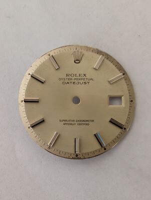 ROLEX OP DATEJUST DIAL FOR 36mm 1601 FOR PARTS OR REPAIRS-FAIR CONDITION
