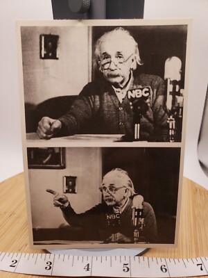 Albert Einstein Discours Contre L'emploi Bombe Postcard Vintage Collectible 
