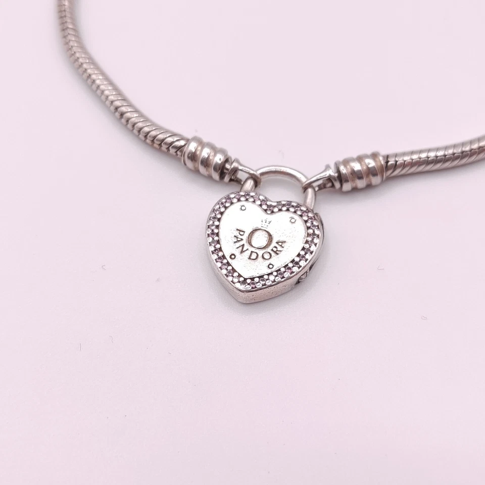 ⭐ Pandora 925 Armband Band Armreif Perle Halskette Collier Kette Silber 080 ⭐ - Bild 2 von 3