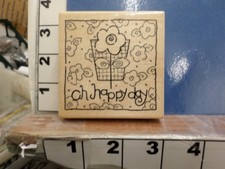 Oh Happy Day present RUBBER STAMP 6R