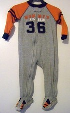 Carter's Boys Gray Footie Pajamas Size 24 Months EUC  