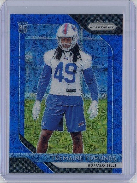 TREMAINE EDMUNDS 2018 Panini Prizm BLUE SCOPE Rookie RC #247 Bears Bills 31/99