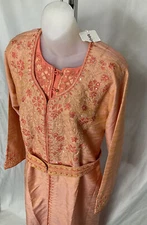 NWOT Kashkha Versatile style two-piece jalabiya Indian wedding outfit orange