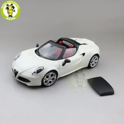 1/18 Alfa Romeo 4C Spider Autoart 70141 weißes Modell Spielzeug Auto