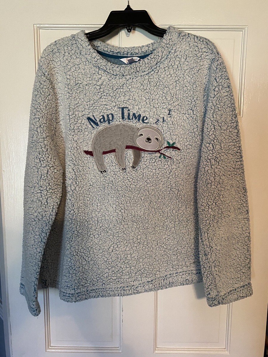 Women's Secret Treasures Sleepwear Blue Nap Time Pajama Top Size