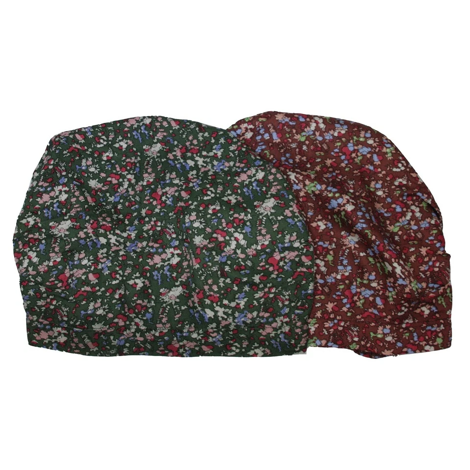 Pequeña bufanda floral sin cordones pre atado turbante abrigo sombrero quimioterapia cáncer prendas para la cabeza mujeres Foto 2 de 2