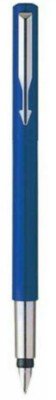 Parker Vector Fountain Pen  Medium Pt Blue & Stainless Steel  New