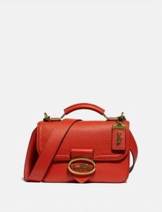 coach riley top handle 22 in signature chambray