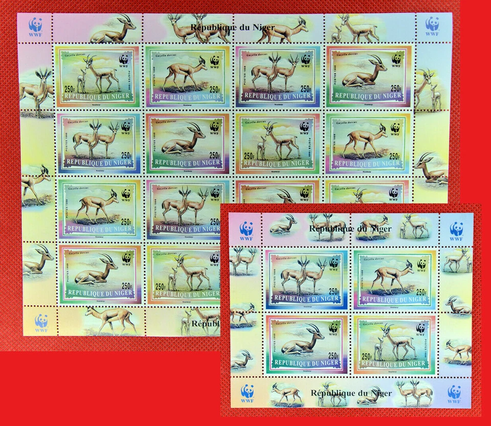 Niger 986a-986b MNH  World Wildlife Fund WWF Gazelle ZAYIX STAMPS 0209AM28M - Image 2 of 4