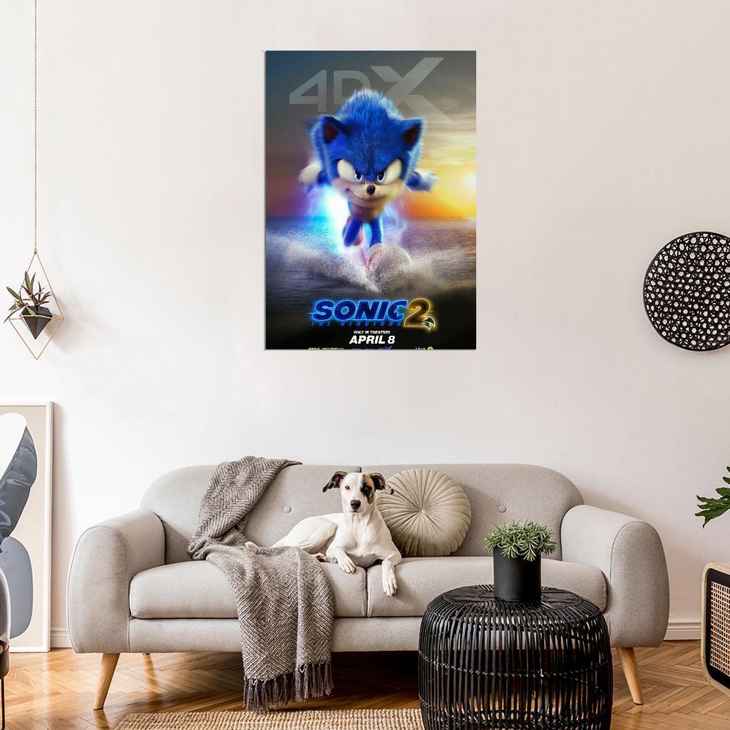 500074 Sonic the Hedgehog 2 Movie Cinema 16x12 WALL PRINT POSTER