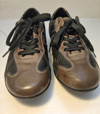 Geox respira shoes mens leather and swed Sage/Black snicker US 10/ UK 9/EUR 43