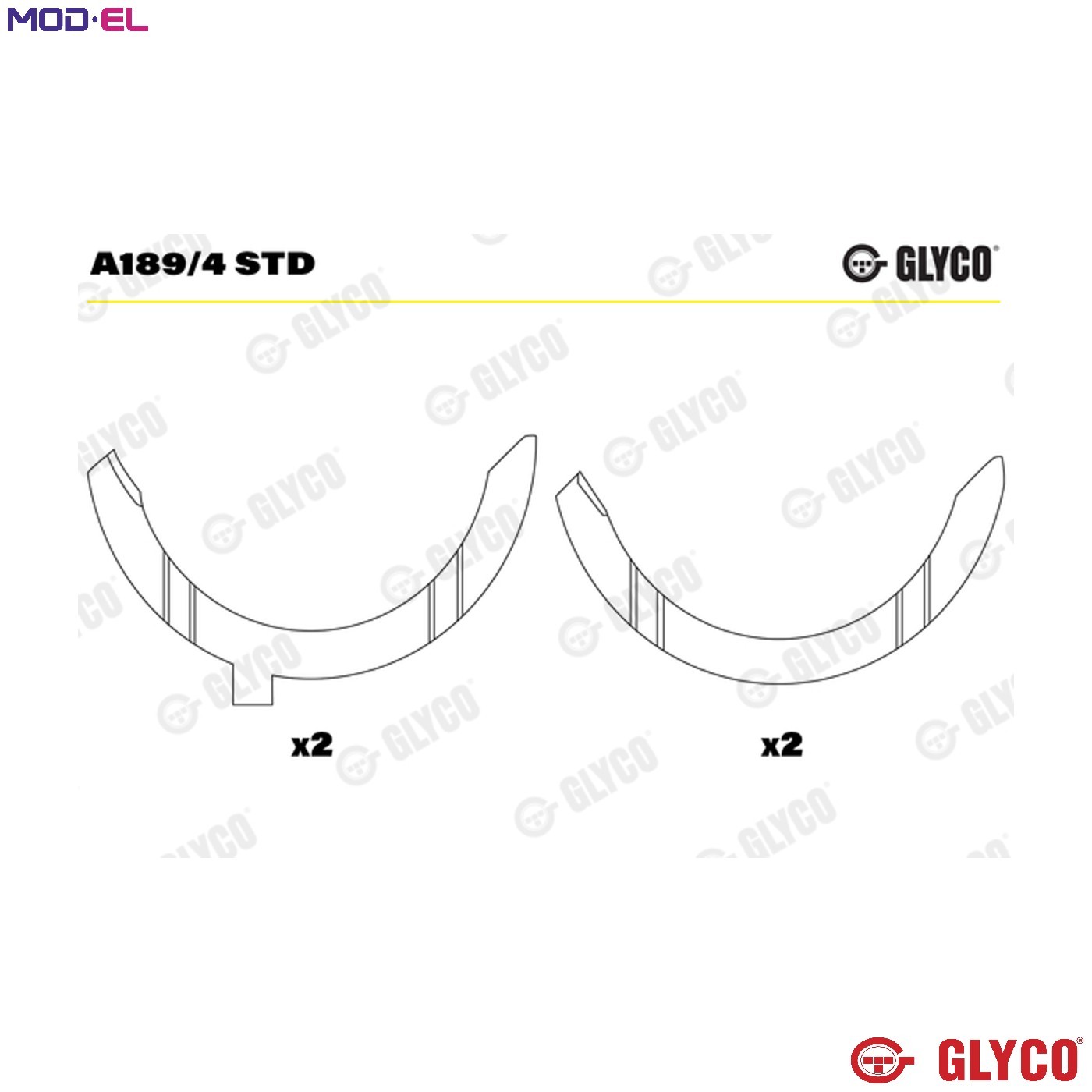 THRUST WASHER CRANKSHAFT A189/4 STD STD FOR DCI4-B/C 4.1L 4cyl DCI6-W/A 6.2L
