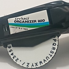 Genuine Dymo Organizer 1610 Label Maker Black w/ White Dial Tested  Works