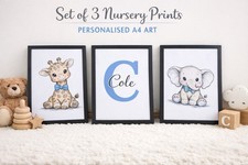 Nursey Personalised Prints with Frames. Personalised Nursery Prints