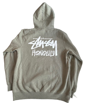 Stussy ''Honolulu Chapter'' Heather Gray Pullover Cut-Tag Hoodie - XL