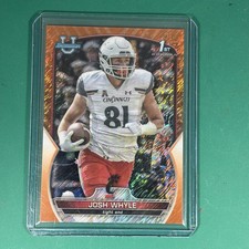 2022 Bowman Chrome Josh Whyle Orange Shimmer Refractor /25 Cincinnati Packers 89