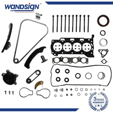 Timing Chain Kit Water Pump Head Gasket Set For 09-15 Toyota Corolla Prius 1.8L