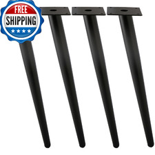 ALXEH Gambe per Mobili Oblique 30 Pollici, Gambe per Tavolino da Caffè in Metallo Conico Inclinato 4 Pezzi,