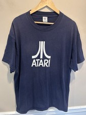 Atari Vintage Mens Graphic Tee Delta Blue XL 90s