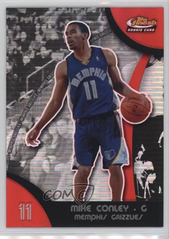 2007-08 Topps Finest Refractor Mike Conley #61 Rookie RC 0p6y