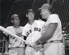 ted williams,duke snider,carl furillo 8x10 photo 1953 all star game