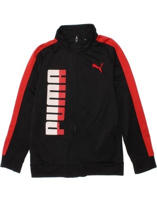 Puma Jungen Grafik Trainingsanzug Oberteil Jacke 11-12 Jahre schwarz Colourblock AP03