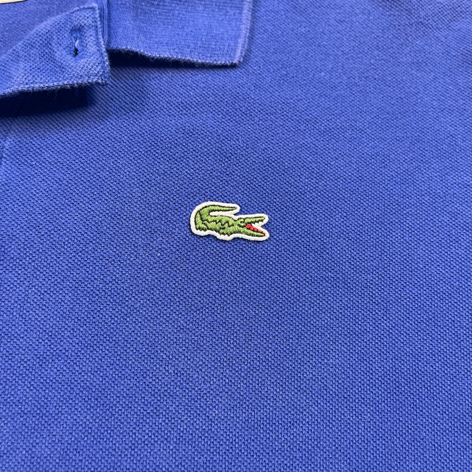 Vintage 90s Lacoste Polo Shirt Large 24x26 Blue Emroidered-Logo thumbnail 3