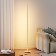 Edishine Led Corner Gold Floor Lamp Modern Dimmable Light Adjustable Height