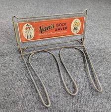VINTAGE VAN'S BOOT SAVER METAL ADVERTISING RACK w/NICE GRAPHICS--VERY GOOD